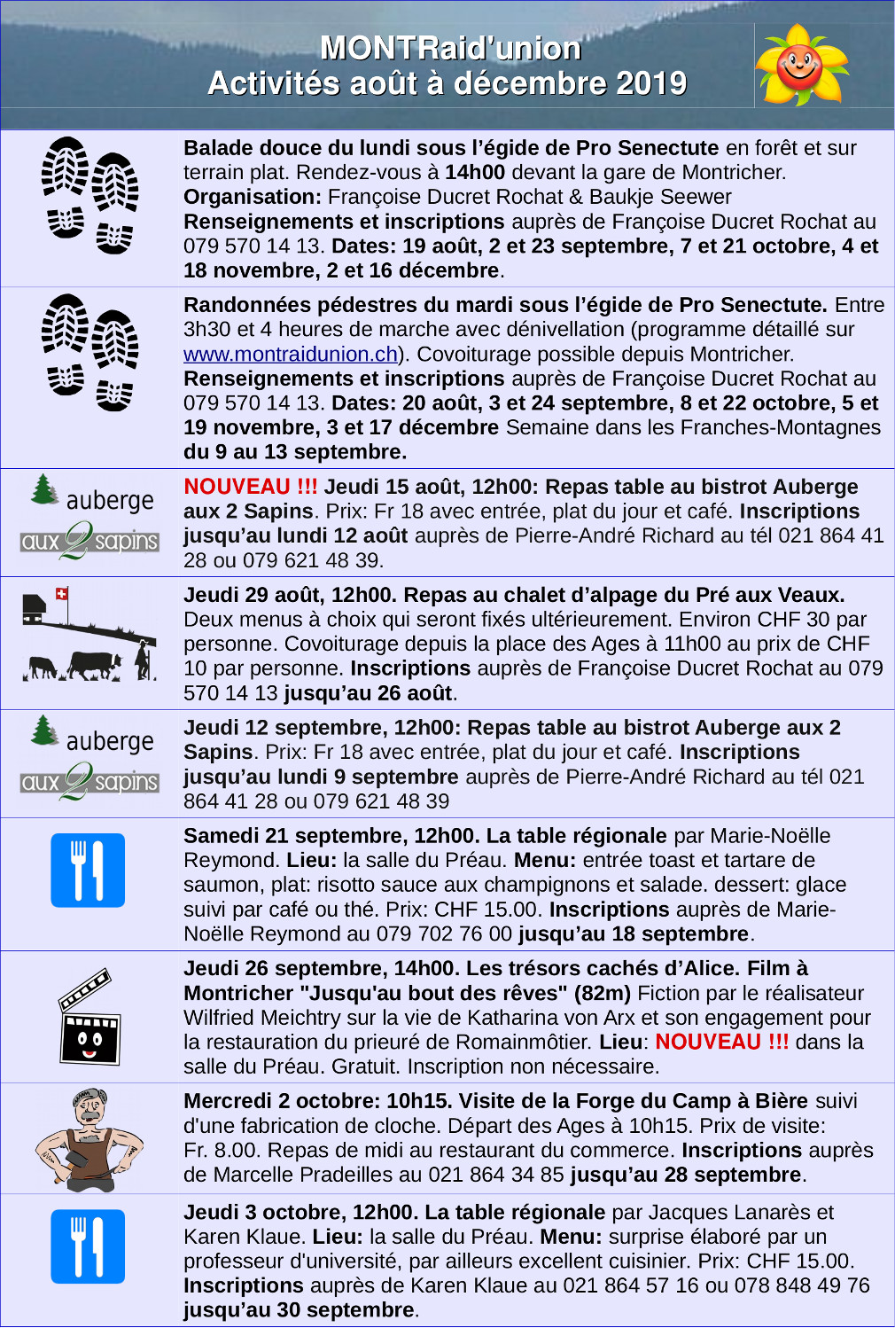Programme Montraid union mi mars aout 2019 page1