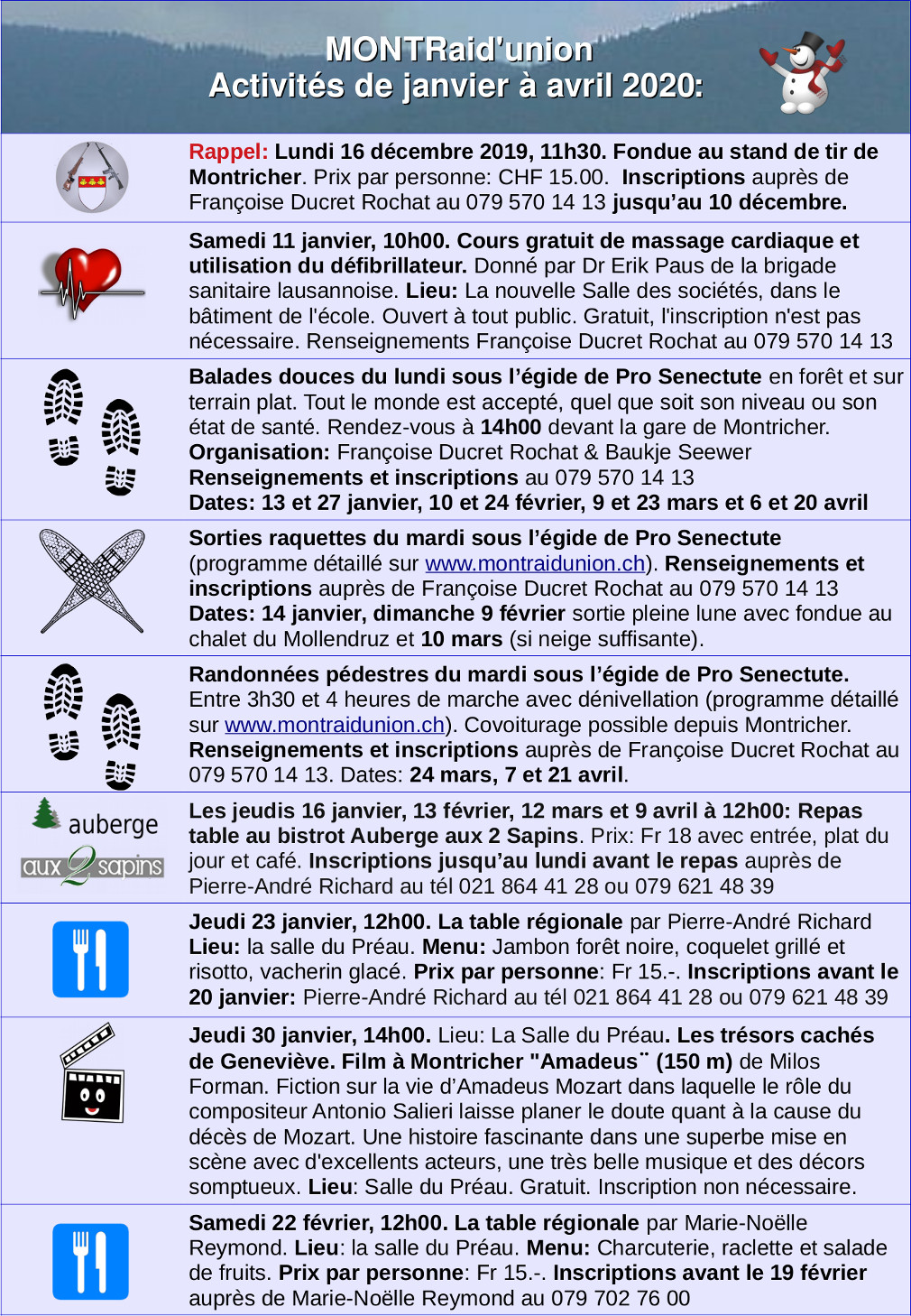 Programme Montraid union mi mars aout 2019 page1