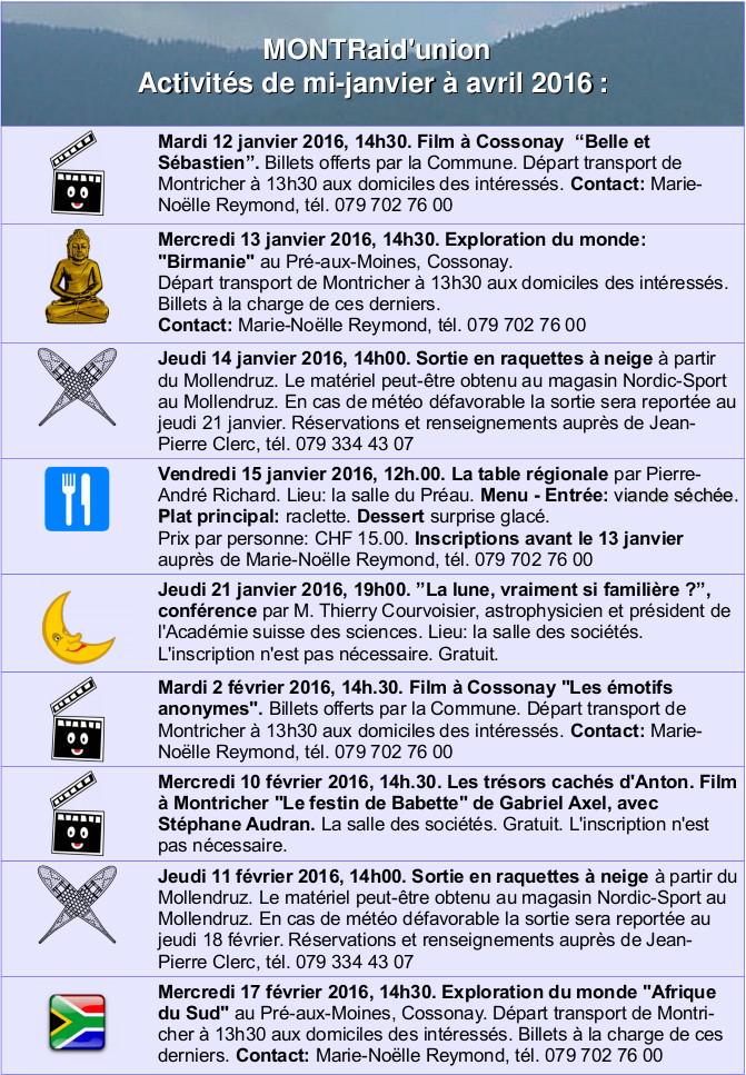 Programme Montraid union janvier mi avril page1