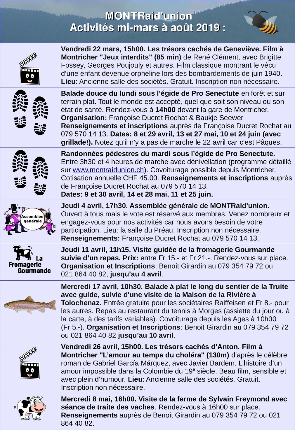 Programme Montraid union mi mars aout 2019 page1